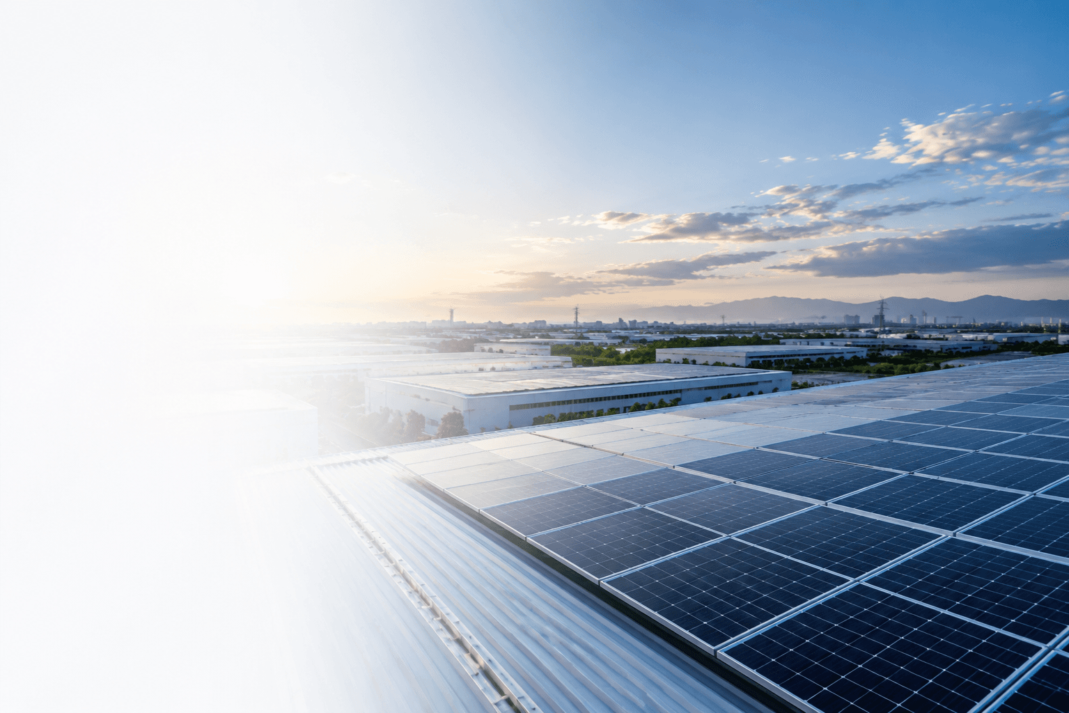 Commercial rooftop solar photovoltaic system